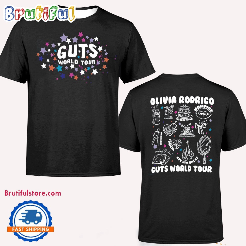 Olivia Rodrigo Guts World Tour T Shirt, Guts Tour 2024 T Shirt, Olivia Rodrigo Fans Shirt