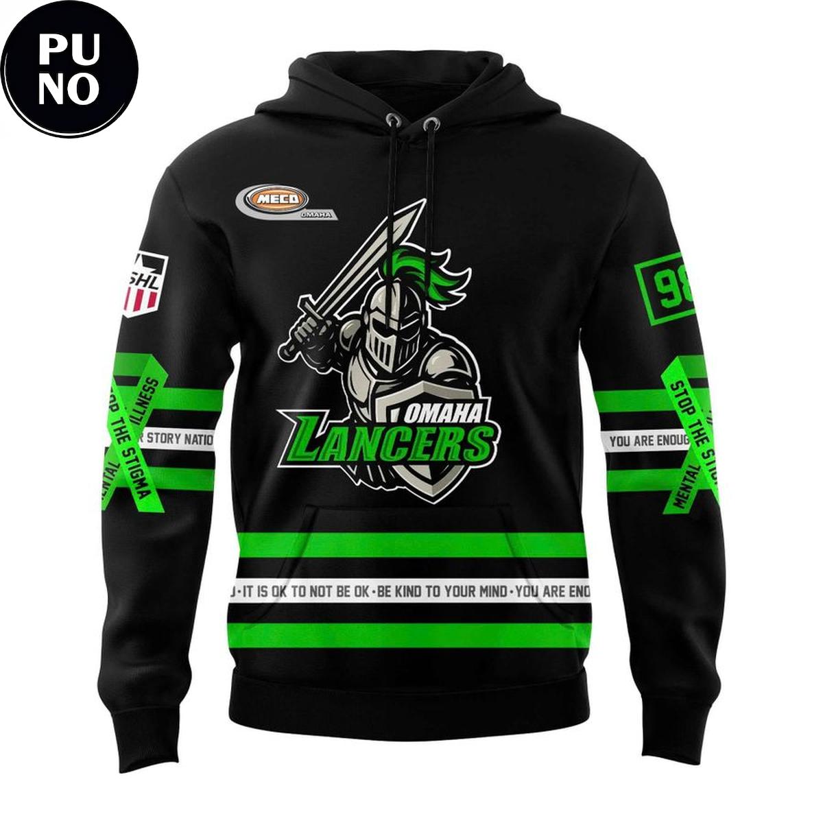 Omaha Lancers Mental Health Awareness Night 2026 Hoodie