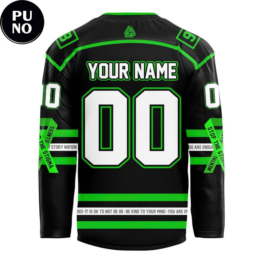 Omaha Lancers Mental Health Awareness Night 2026 Personalized Hockey Jersey