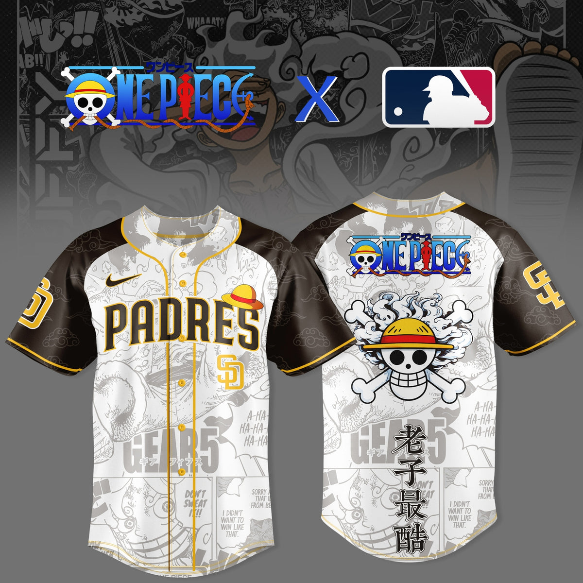 One Piece Anime x San Diego Padres 2026 Limited MLB Baseball Jersey