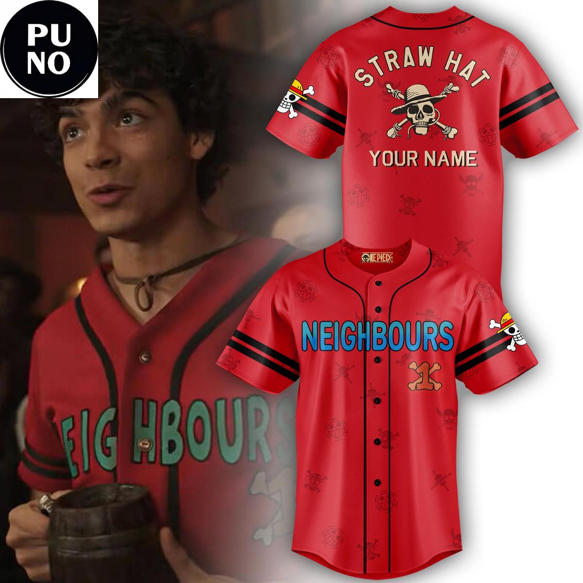 One Piece Straw Hat Neighbors 2026 Personalized Baseball Jersey