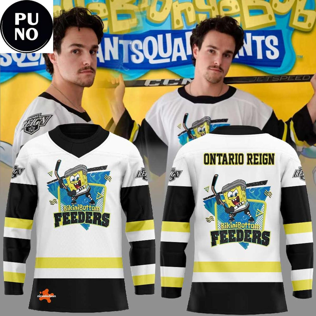 Ontario Reign x SpongeBob SquarePants Bikini Bottom Feeders 2026 Hockey Jersey