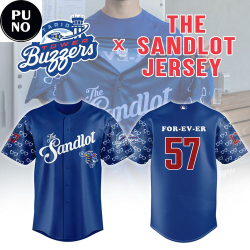 Ontario Tower Buzzers x The Sandlot Night 2026 For-ev-er 57 Baseball Jersey