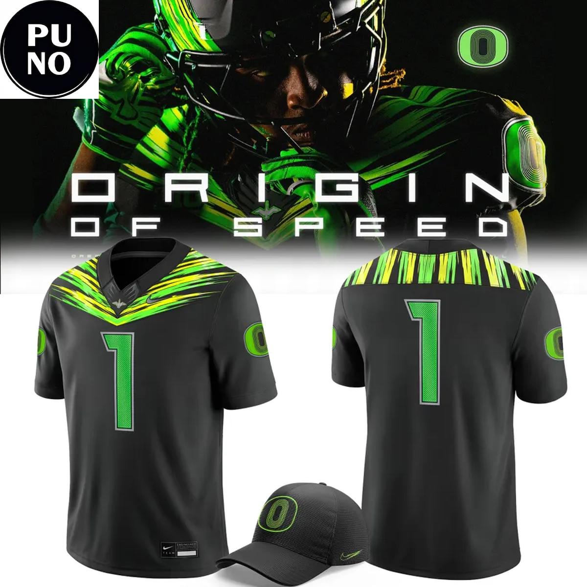 Oregon Ducks 2026 Origin of Speed Personalized Football Jersey