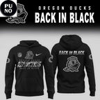 Oregon Ducks Back In Black 2026 Hoodie T-Shirt