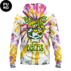 Oregon Ducks Basketball Grateful Ducks 2026 Tie-Dye Pattern Hoodie