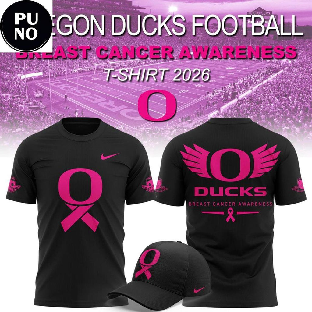 Oregon Ducks Breast Cancer Awareness 2026 Hoodie T-Shirt