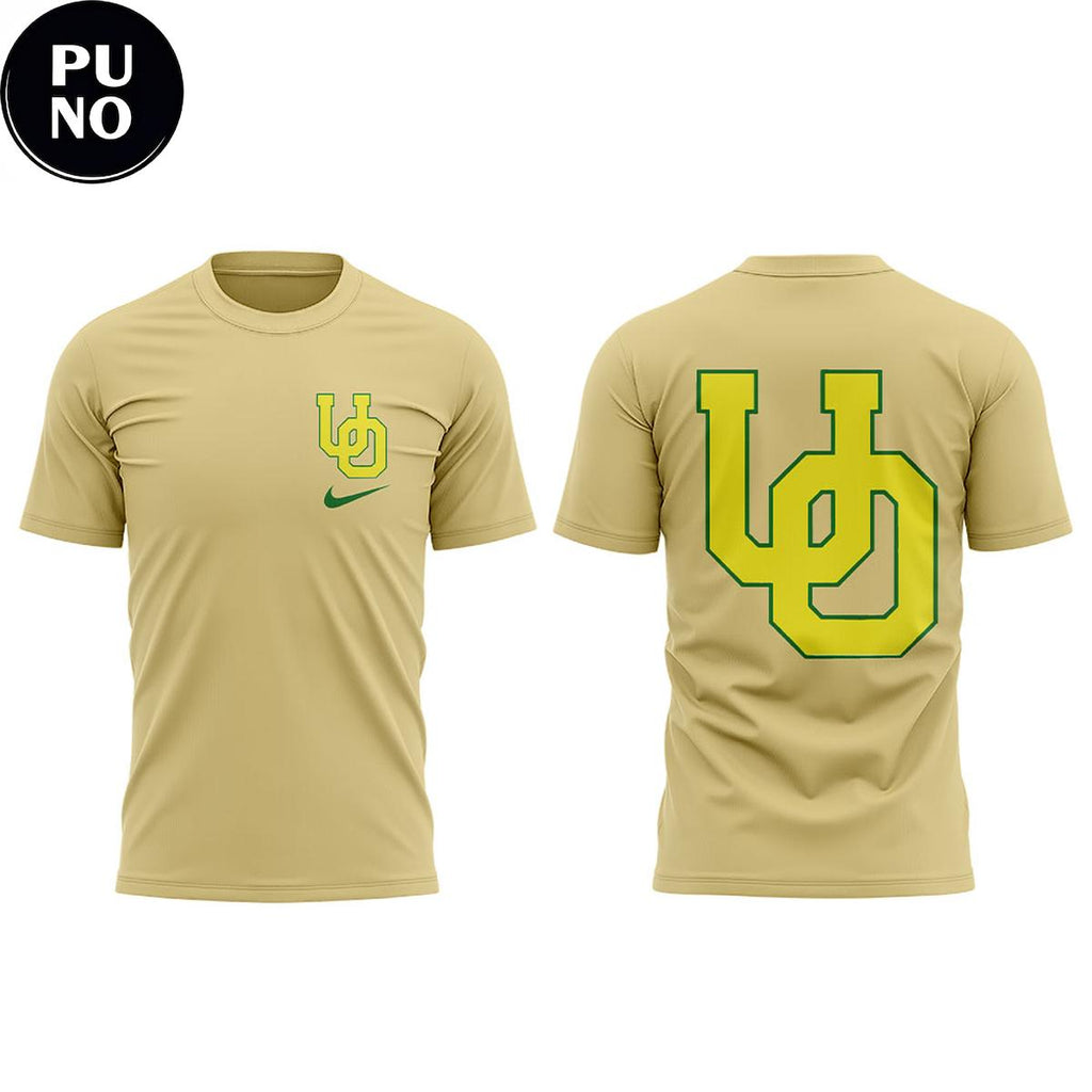 Oregon Ducks Chick-fil-A Peach Bowl 2026 University Logo Cream Hoodie T-Shirt