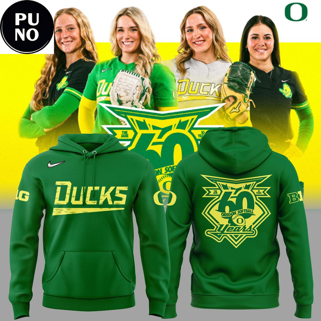 Oregon Ducks Softball Celebrating 60 Years 2026 Hoodie T-Shirt