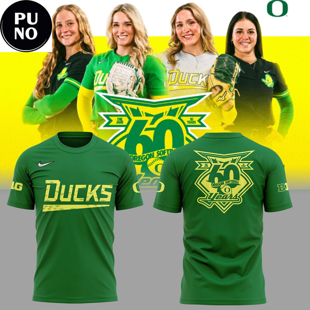 Oregon Ducks Softball Celebrating 60 Years 2026 Hoodie T-Shirt