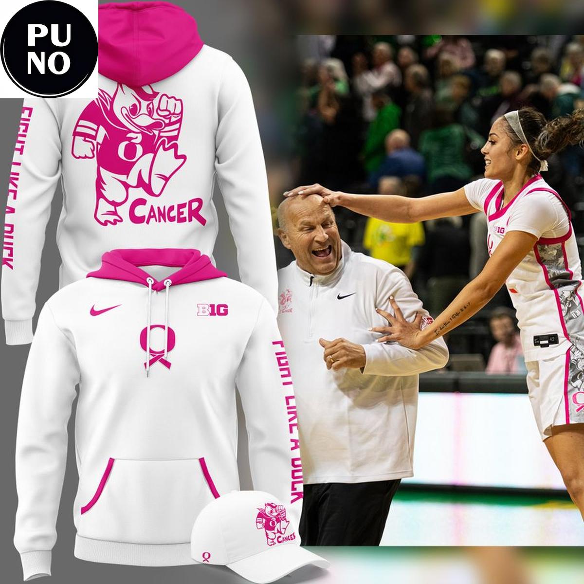 Oregon Ducks Women’s Basketball Cancer Awareness 2026 Hoodie Shirt