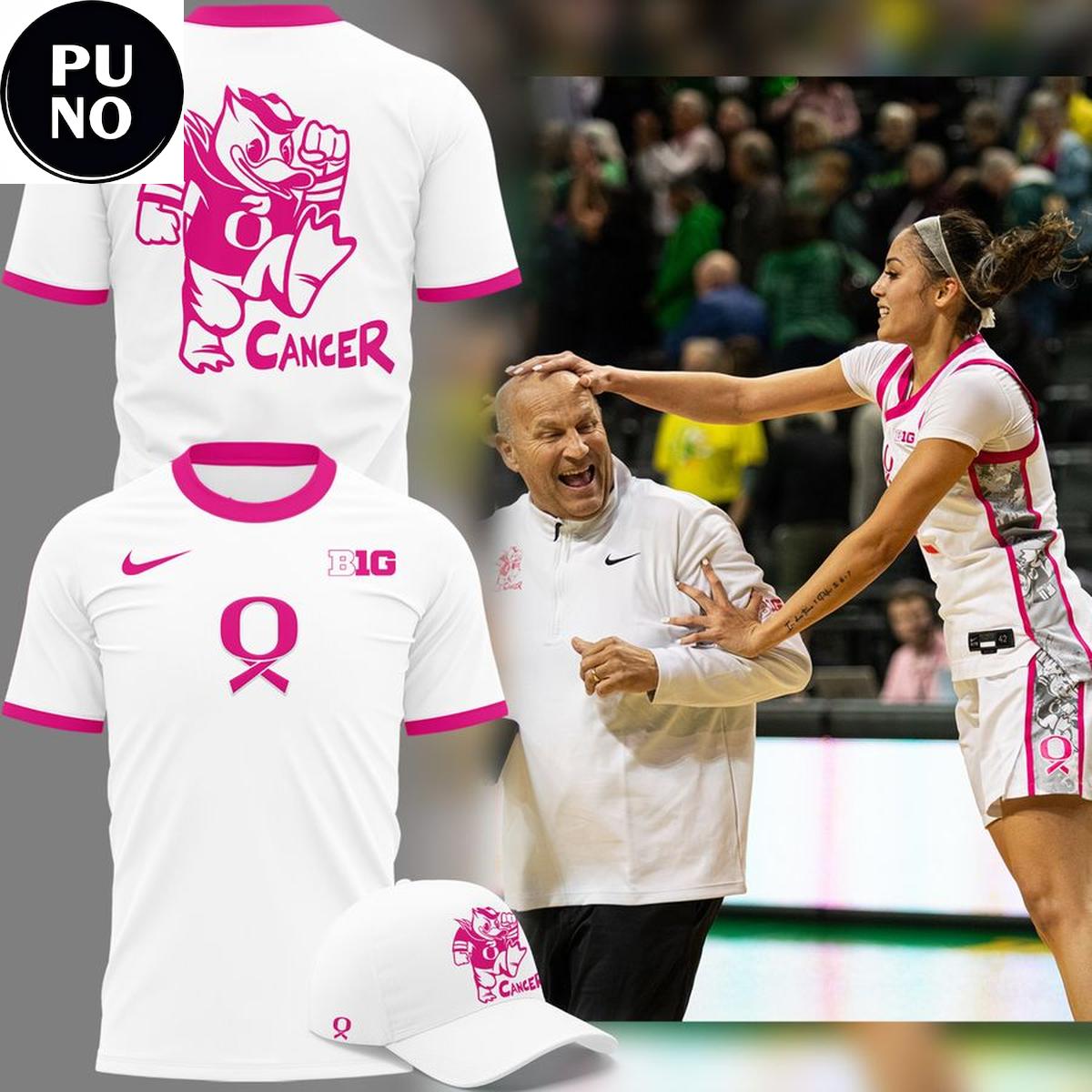 Oregon Ducks Women’s Basketball Cancer Awareness 2026 Hoodie Shirt