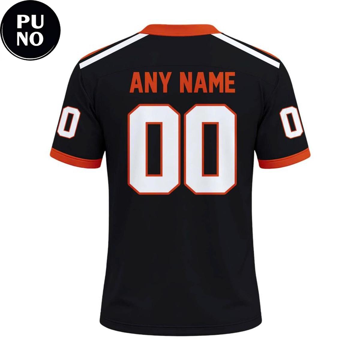 Oregon State Beavers Football 2026 Dark Mode Personalized Football Jersey