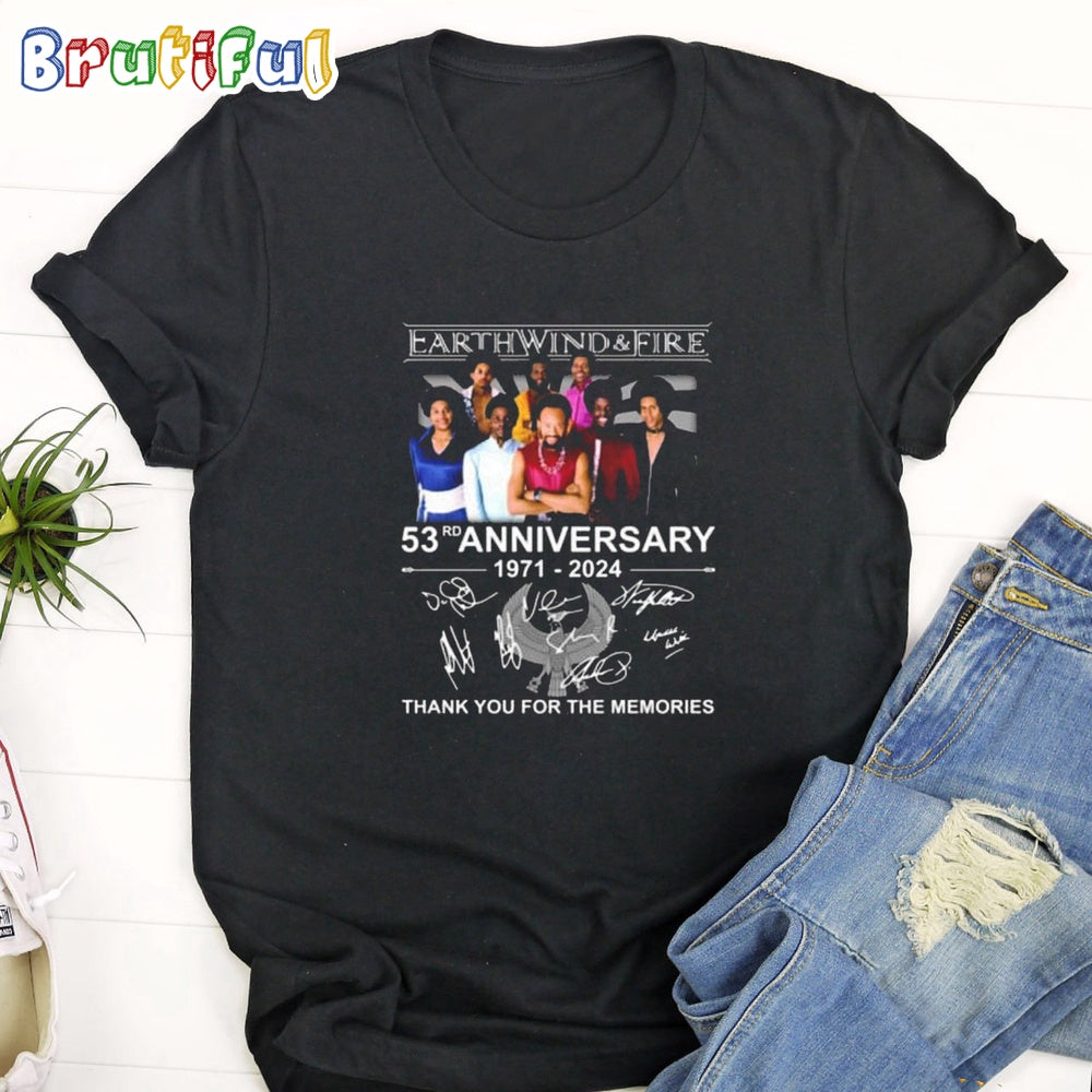 Original Earth, Wind & Fire 53rd Anniversary 1971-2024 T Shirt