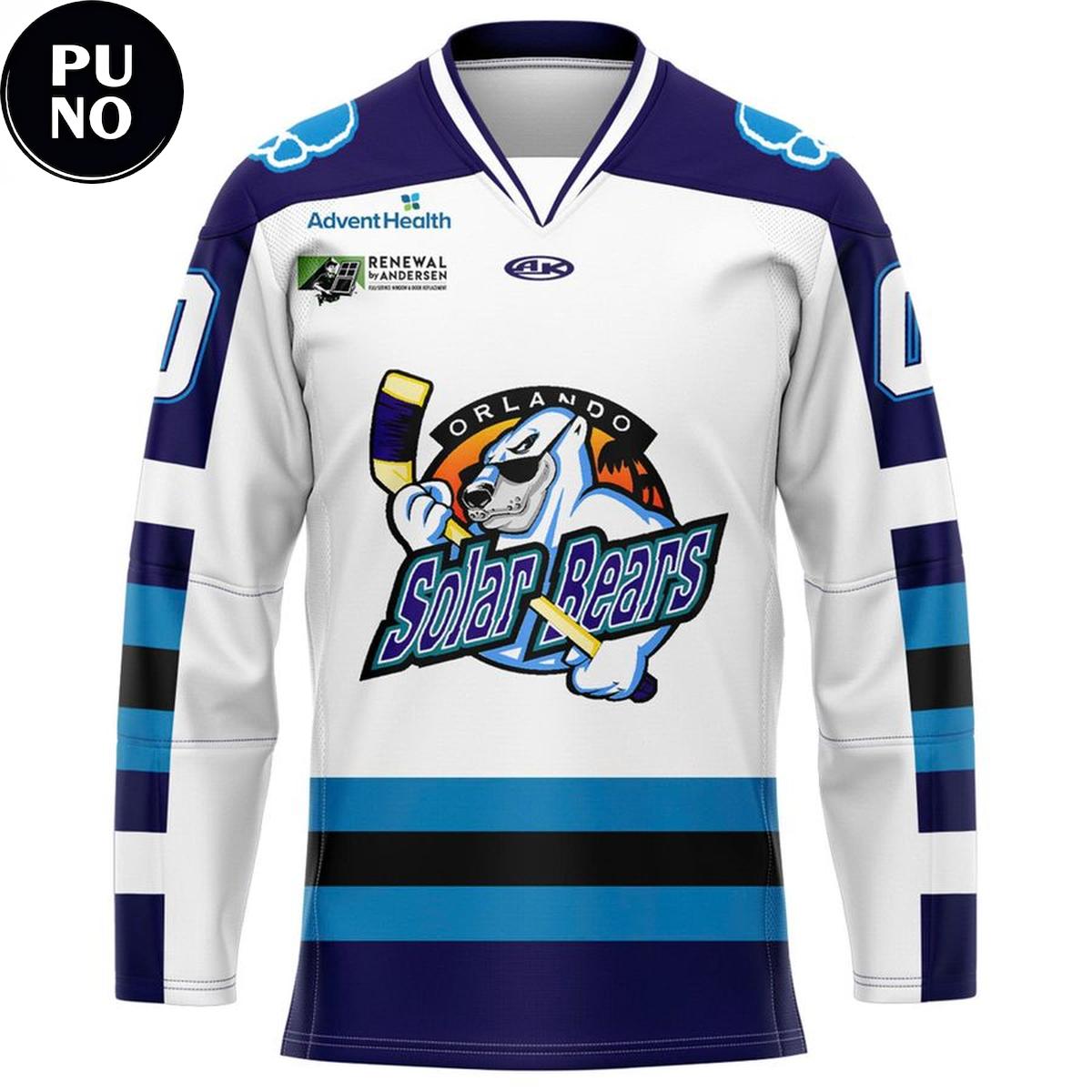 Orlando Solar Bears Replica Throwback Night 2026 Personalized Hockey Jersey