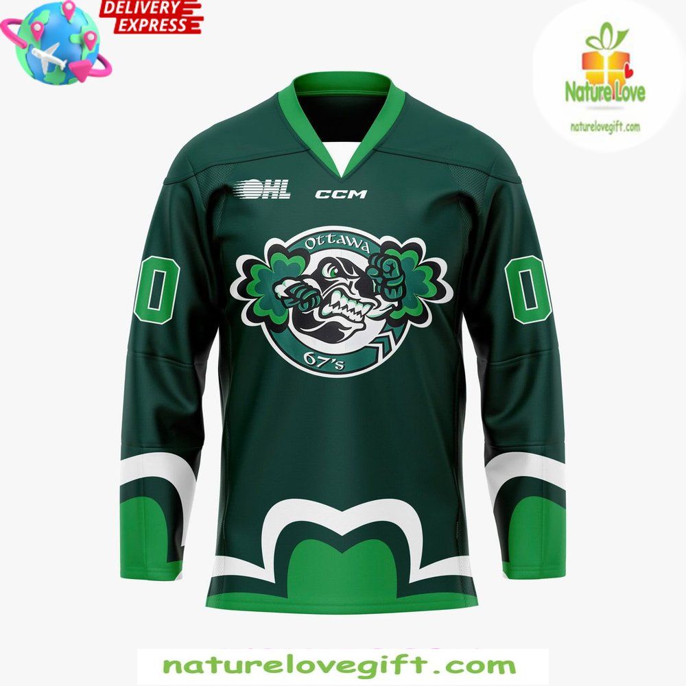Ottawa 67s 2026 St Patricks Day Hockey Jersey