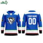 Pittsburgh Penguins Italyinz Heritage 2026 Hockey Jersey Custom Name, Number