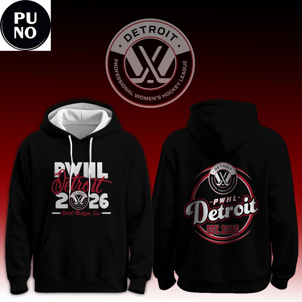 PWHL Detroit EST 2026 Hoodie T-Shirt