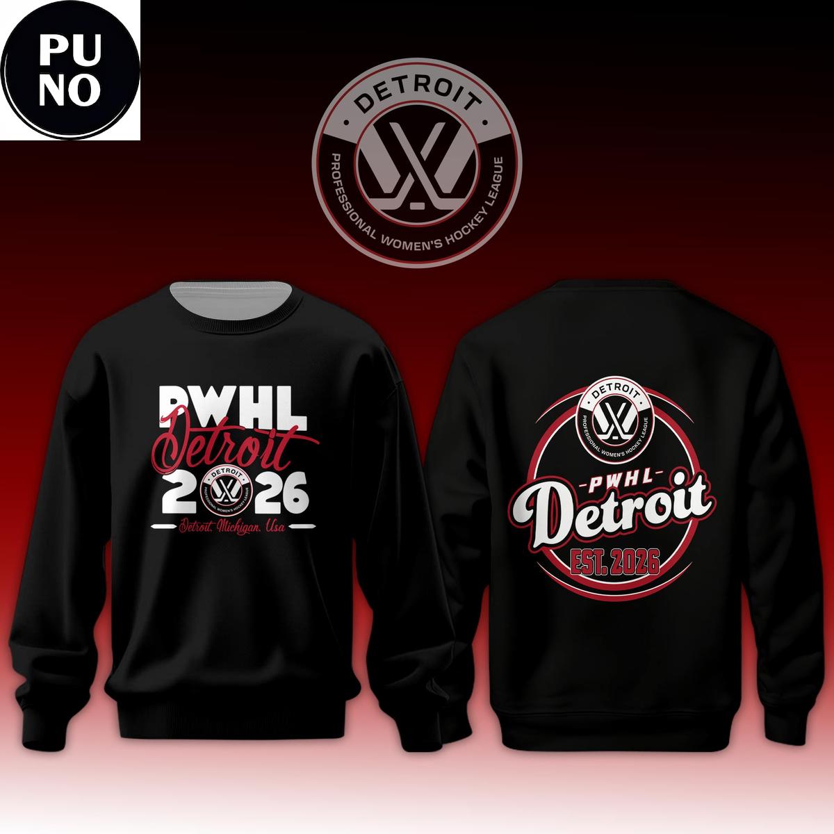 PWHL Detroit EST 2026 Hoodie T-Shirt