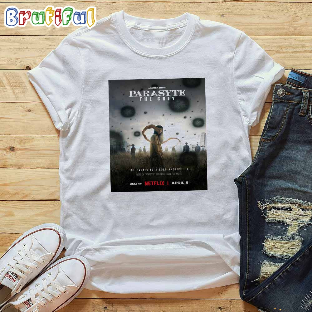 Parasyte The Grey The Parasites Hidden Amongst Us Based On The Manga By Hitoshi Iwaaki Premieres April 5 T-Shirt
