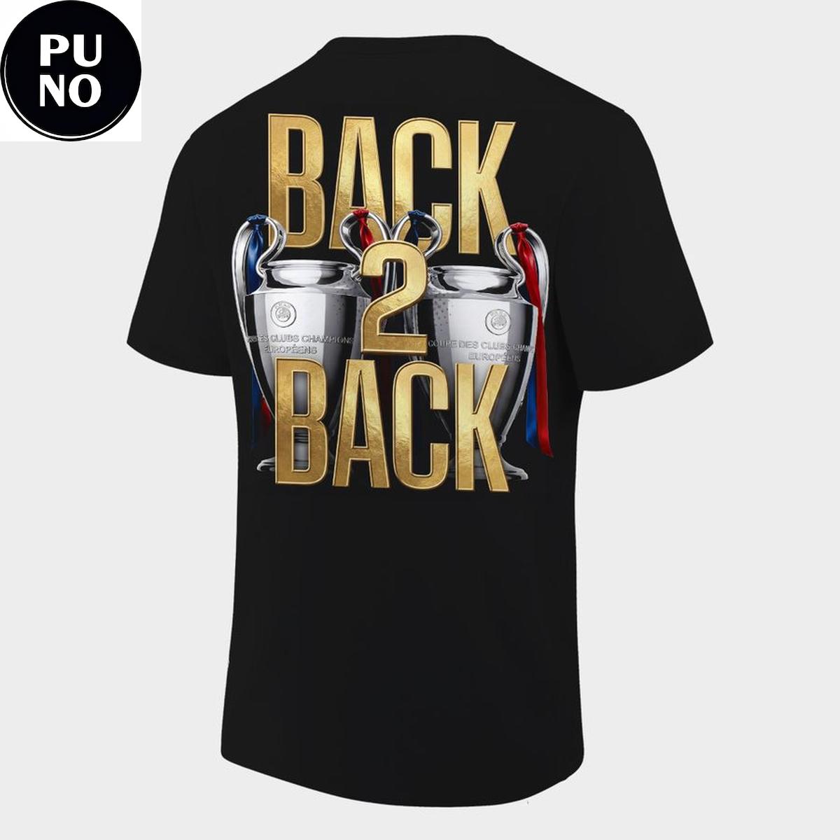 Paris Saint-Germain 2026 Champions Back 2 Back D’Europe Hoodie T-Shirt