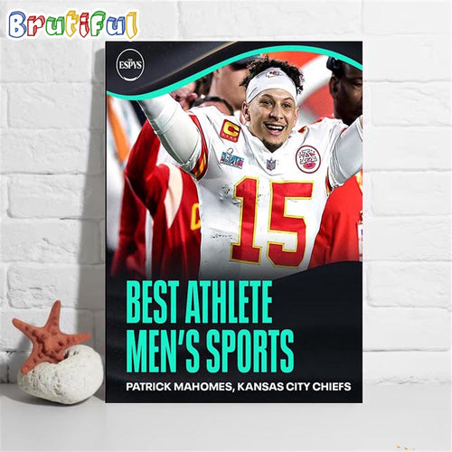Patrick Mahomes Wins The 2023 ESPY Best Athlete In Mens Sports Poster Canvas