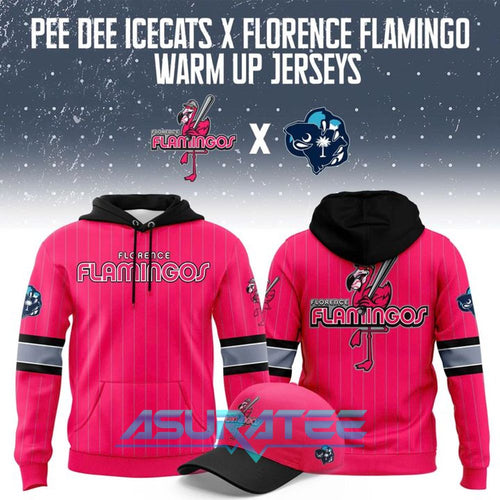 Pee Dee IceCats x Florence Flamingos Warm Up Limited Edition Hoodie, Cap