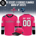Pee Dee IceCats x Florence Flamingos Warm up 2026 Personalized Hockey Jersey