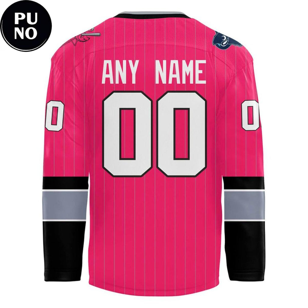 Pee Dee IceCats x Florence Flamingos Warm up 2026 Personalized Hockey Jersey