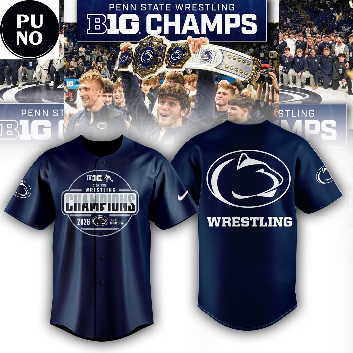 Penn State Wrestling Sets School Scoring Record 2026 Big Ten Championship Baseball Jersey