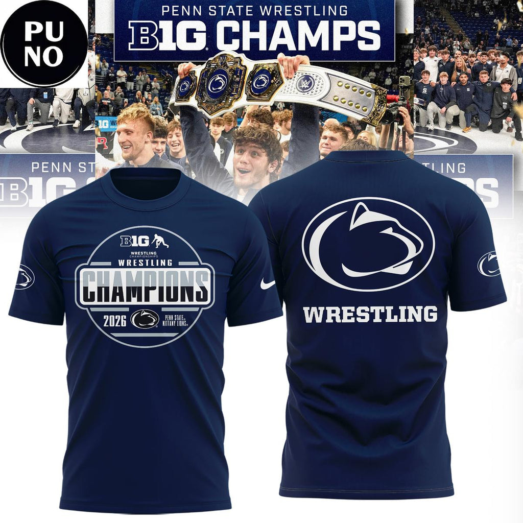 Penn State Wrestling Sets School Scoring Record 2026 Big Ten Championship Hoodie T-Shirt