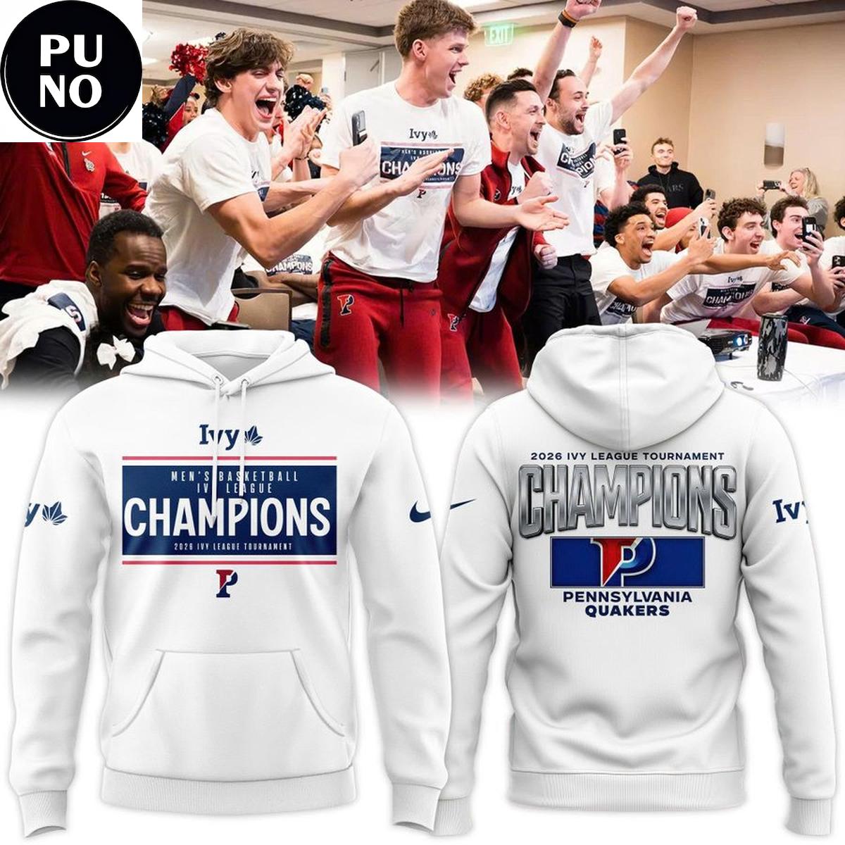Pennsylvania Quakers 2026 Ivy League Men’s Basketball Tournament Champions Hoodie T-Shirt