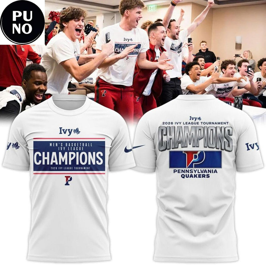 Pennsylvania Quakers 2026 Ivy League Men’s Basketball Tournament Champions Hoodie T-Shirt