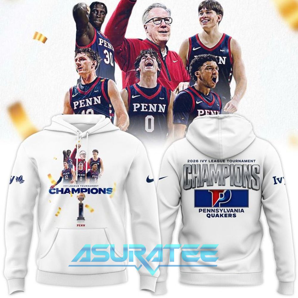 Pennsylvania Quakers Blue 84 Unisex 2026 Ivy League Men’s Basketball Tournament Champions Hoodie