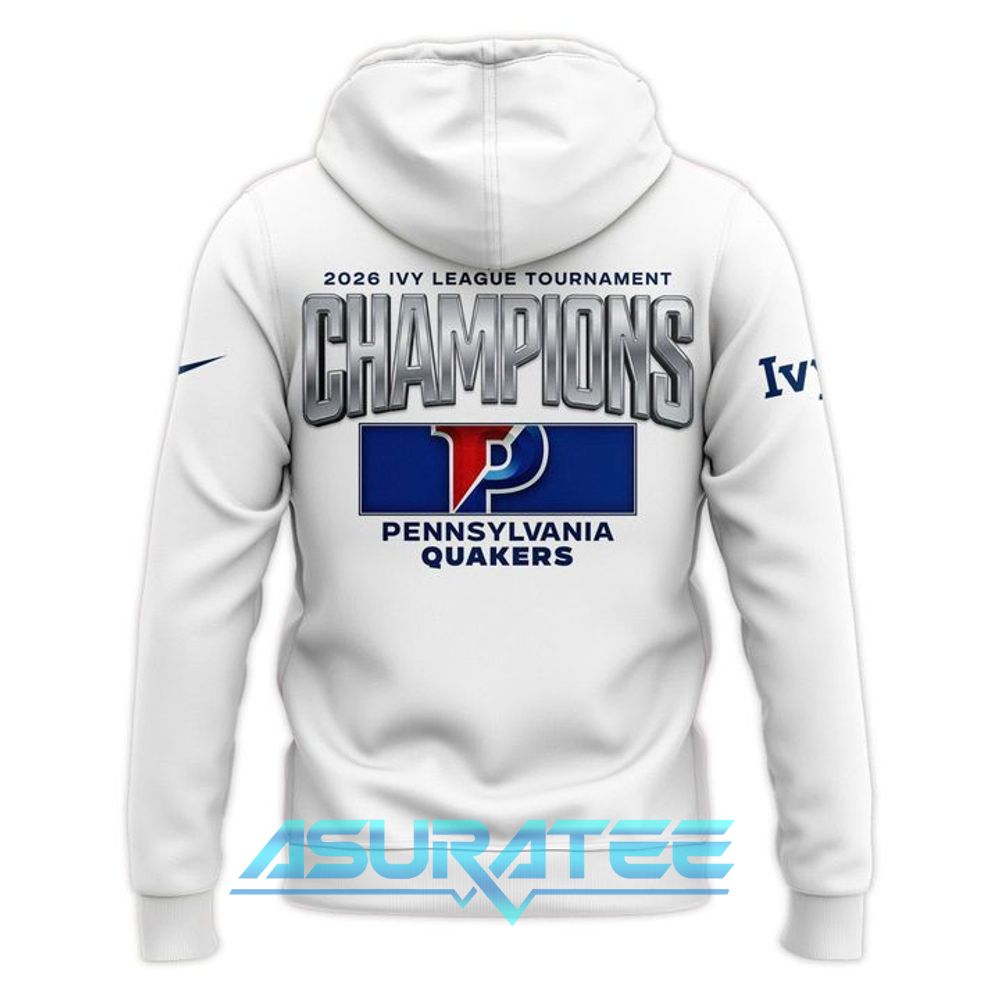 Pennsylvania Quakers Blue 84 Unisex 2026 Ivy League Men’s Basketball Tournament Champions Hoodie