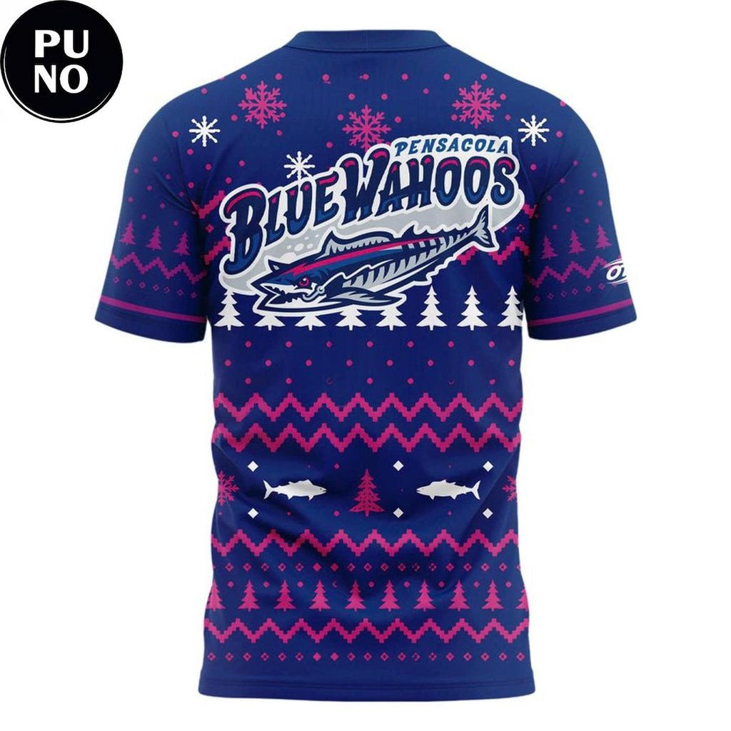 Pensacola Blue Wahoos x Halfway to the Holidays 2026 Hoodie T-Shirt