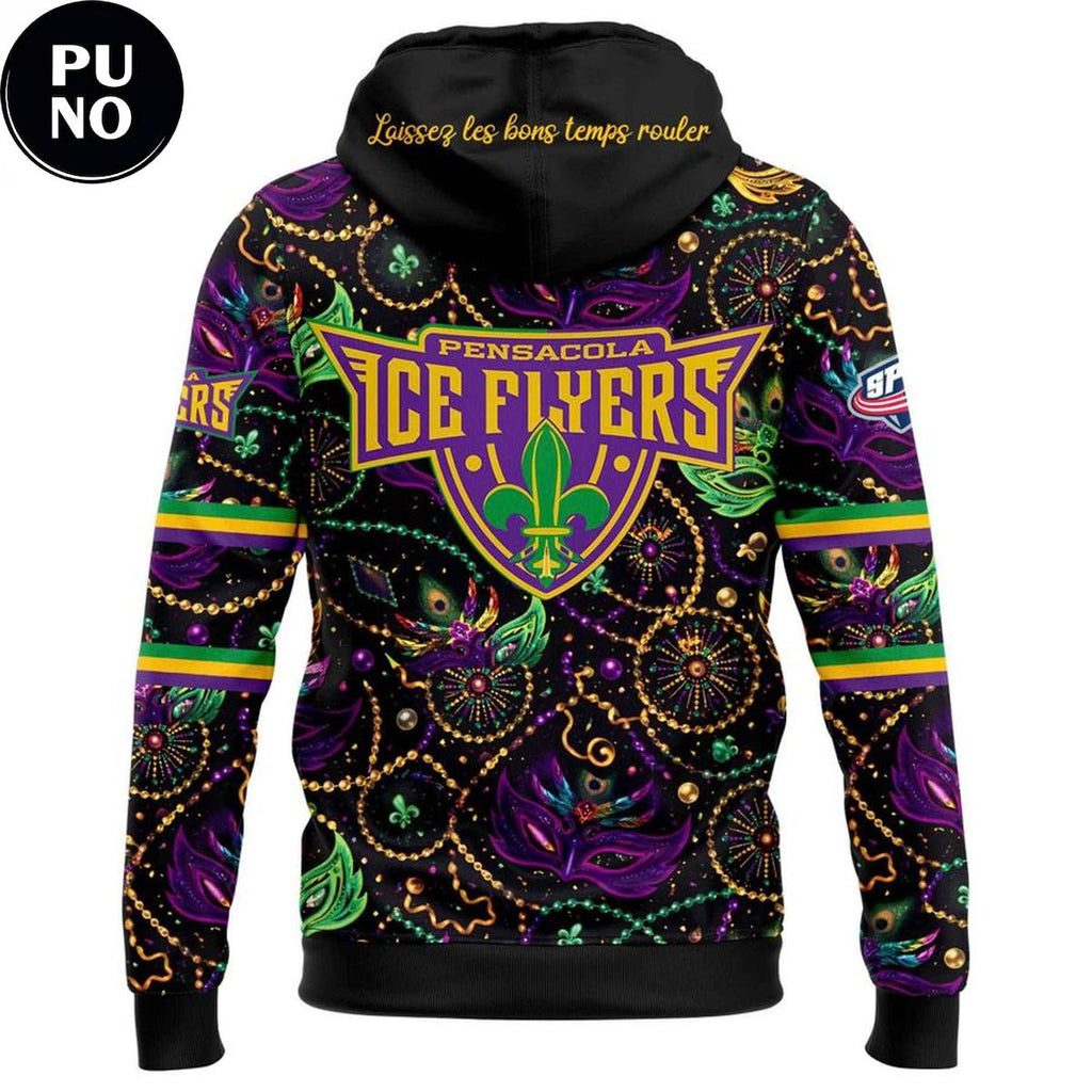 Pensacola Ice Flyers x Mardi Gras Night 2026 Hoodie