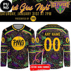 Pensacola Ice Flyers x Mardi Gras Night 2026 Personalized Hockey Jersey