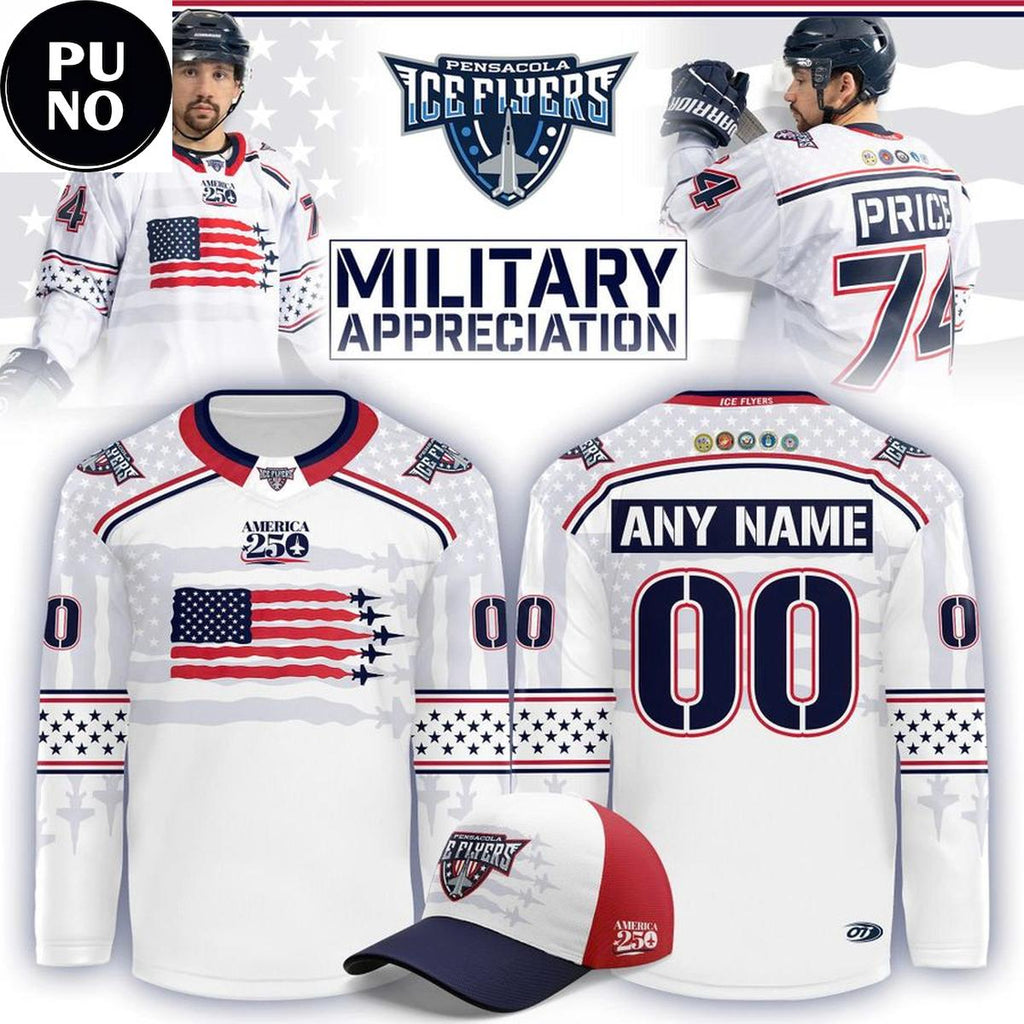Pensacola Ice Flyers x Military Appreciation 2026 Personalized Hockey Jersey