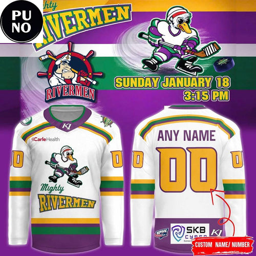 Peoria Rivermen x Mighty Ducks Night 2026 Personalized Hockey Jersey