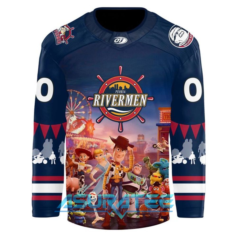 Peoria Rivermen x Toy Story Disney Jersey Night Special Hockey Jersey
