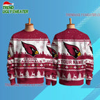 Personalized Personalized Arizona Cardinals NFL Snow Ugly Christmas Sweater
