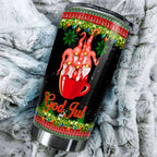 Personalized Christmas Trees God Jul Gnomes Stainless Steel Tumbler