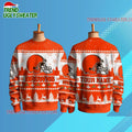 Personalized Personalized Cleveland Browns NFL Snow Ugly Christmas Sweater