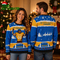 Personalized Los Angeles Chargers All I Need for Christmas Custom Name and Number Ugly Christmas Sweater
