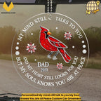 Personalized My mind still talk to you My Soul Knows You Are At Peace Custom Car Ornament