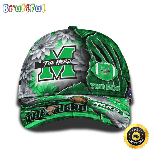 Personalized NCAA Marshall Thundering Herd All Over Print Baseball Cap The Perfect Way To Rep Your Team
