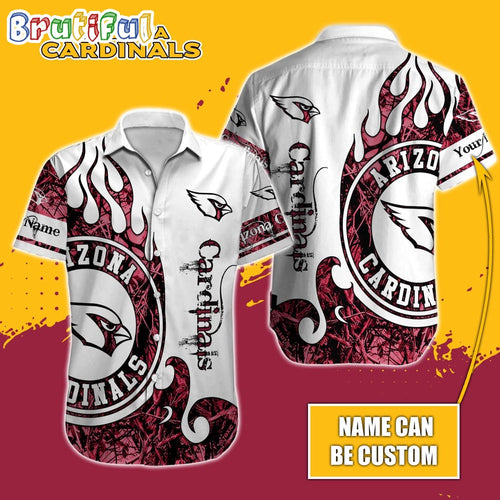 Personalized NFL Arizona Cardinals Hawaiian Shirt Special Realtree Hunting Design Aloha Shirt