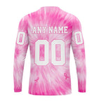Personalized NFL Atlanta Falcons Crewneck Sweatshirt Special Pink Tie-Dye Unisex Sweatshirt
