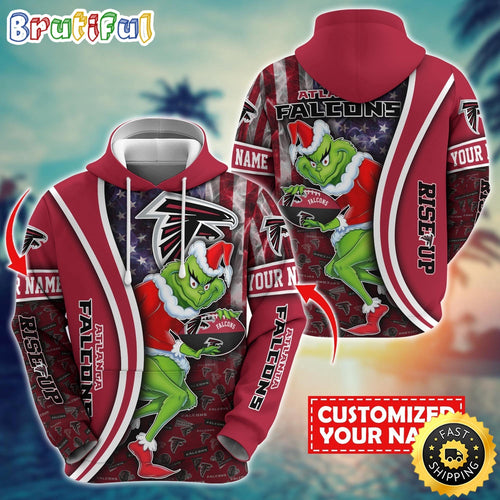 Personalized NFL Atlanta Falcons Hoodie Grinch Unisex Hoodie